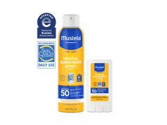 SPF 50 Mineral Sunscreen Spray and Stick - Mustela USA